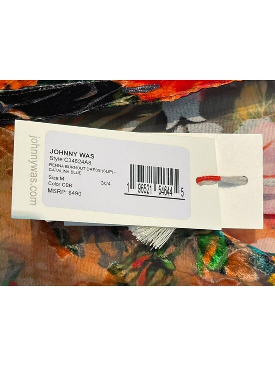 Johnny Was Renna Burnout Midi Floral Shift Dress Medium New - Picture 6 of 9